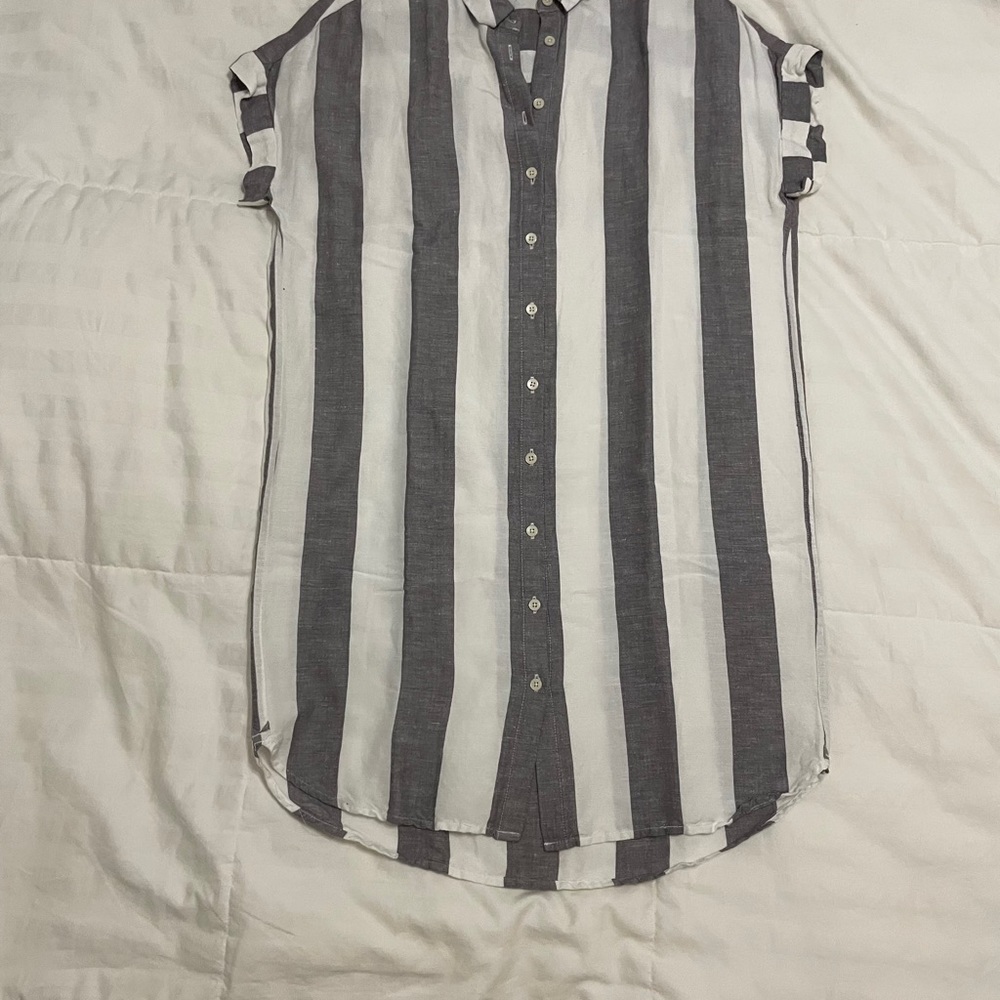 Madewell Linen classic stripe shirt